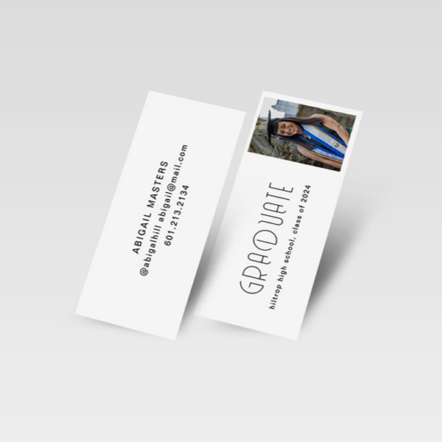 Modern Typography Graduate Name Card (Creator Uploaded)