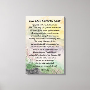Modern typography Love Poem Stretched Canvas Print