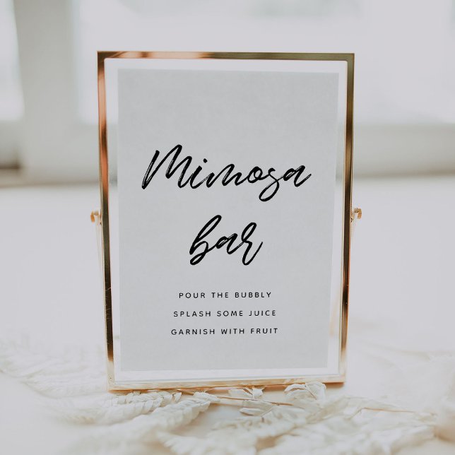 Modern typography Mimosa bar wedding sign (Creator Uploaded)