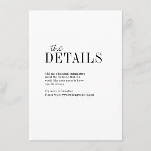 Modern typography minimalist elegant detail card
