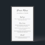 Modern Typography Minimalist Wedding Menu<br><div class="desc">This design is part of a timeless minimalist wedding invitation suite featuring elegant script typography paired with a classic serif font in soft black and white. This modern design embraces simplicity with a refined layout, perfect for couples seeking understated sophistication. Ideal for formal, modern, or classic weddings, this clean aesthetic...</div>