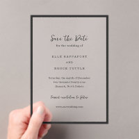 Modern Typography Minimalist Wedding Save the Date