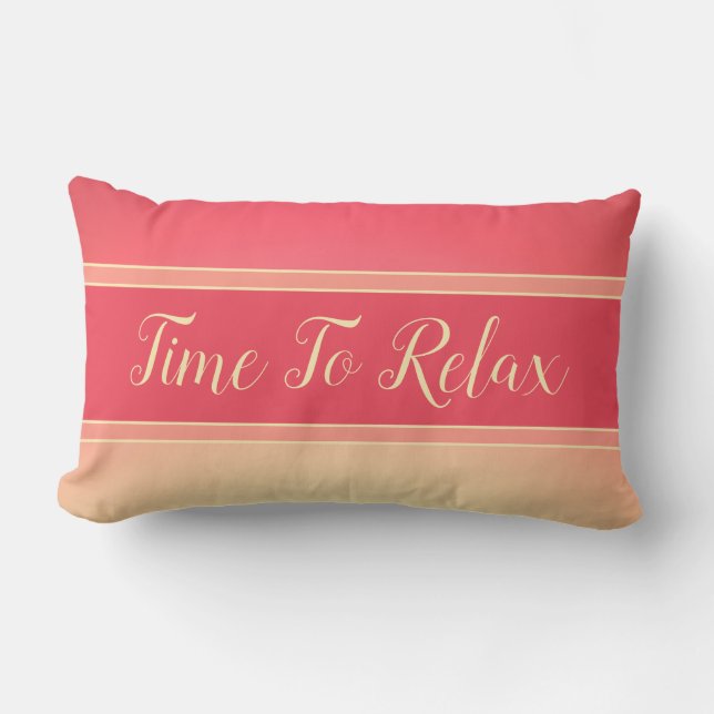 Modern Typography Patio Lumbar Pillow (Front)