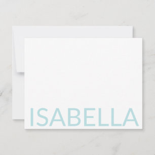 Modern Typography Personalized Blue Name   Card