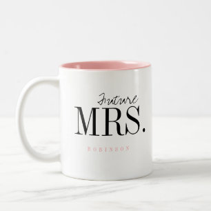 Modern Typography Personalized Future Mrs Mug