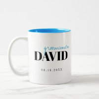 Modern Typography Personalized Groomsmen Mug