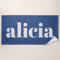 Modern Typography Personalized Name Summer Blue