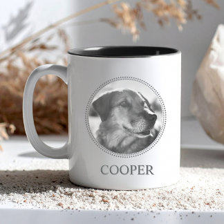 Modern Typography Personalized Pet Mug