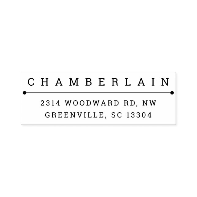 Modern Typography Personalized Self-inking Stamp (Design)