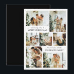 Modern Typography Photo Collage Christmas Card<br><div class="desc">Spread Christmas vibes with this simple,  minimalist holiday card! Featuring a stylish modern design,  it's the perfect template to showcase your family photo. Create your own custom Christmas card that blends elegance and trendy minimalism. Perfect for anyone who loves a clean,  modern look for the holidays.</div>