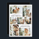 Modern Typography Photo Collage Christmas Card<br><div class="desc">Spread Christmas vibes with this simple,  minimalist holiday card! Featuring a stylish modern design,  it's the perfect template to showcase your family photo. Create your own custom Christmas card that blends elegance and trendy minimalism. Perfect for anyone who loves a clean,  modern look for the holidays.</div>