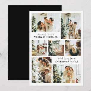 Modern Typography Photo Collage Christmas Card