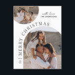 Modern typography photo collage Christmas Holiday Postcard<br><div class="desc">Modern minimal graphic abstract shape photo collage Christmas holiday postcard. Bold on trend design. Part of a holiday collection.</div>