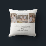 Modern typography photo collage Christmas Throw Pillow<br><div class="desc">Modern minimal graphic abstract shape photo collage Christmas holiday design. Bold on trend design. Part of a holiday collection.</div>