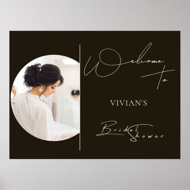 Modern Typography Photo Digital Welcome Poster (Front)