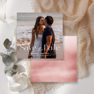 Modern Typography Photo Wedding Invitation