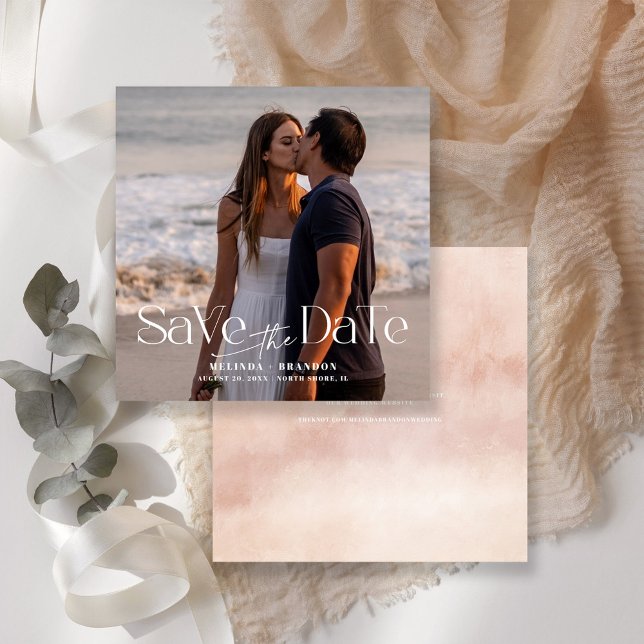 Modern Typography Photo Wedding  Invitation (Creator Uploaded)