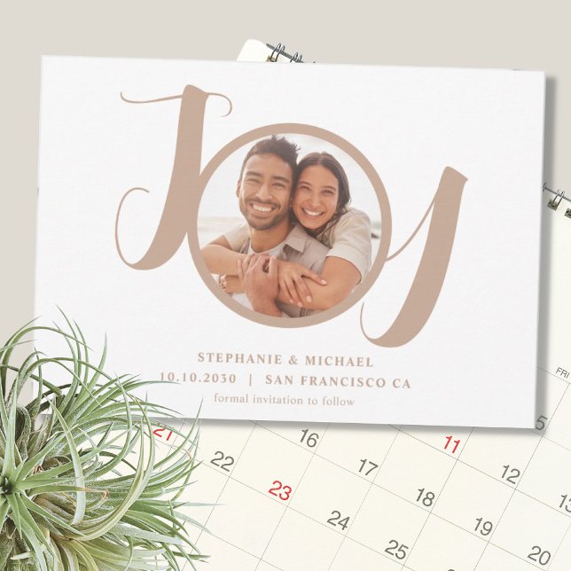 Modern Typography Photo Wedding  Save The Date (Creator Uploaded)