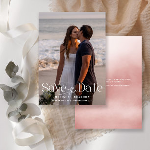 Modern Typography Photo Wedding  Save The Date