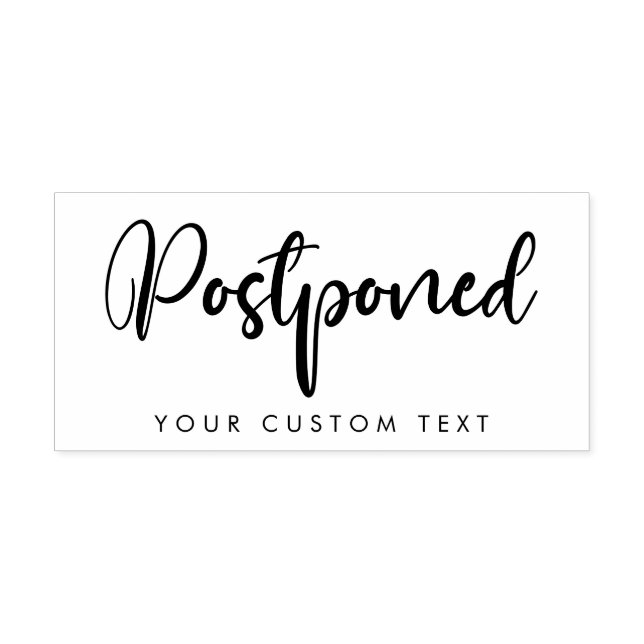 Modern typography Postponed Self-inking Stamp (Design)