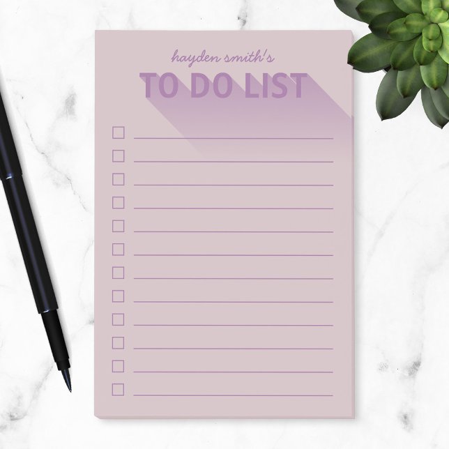 Modern Typography Purple To Do List Post-it Notes (Creator Uploaded)