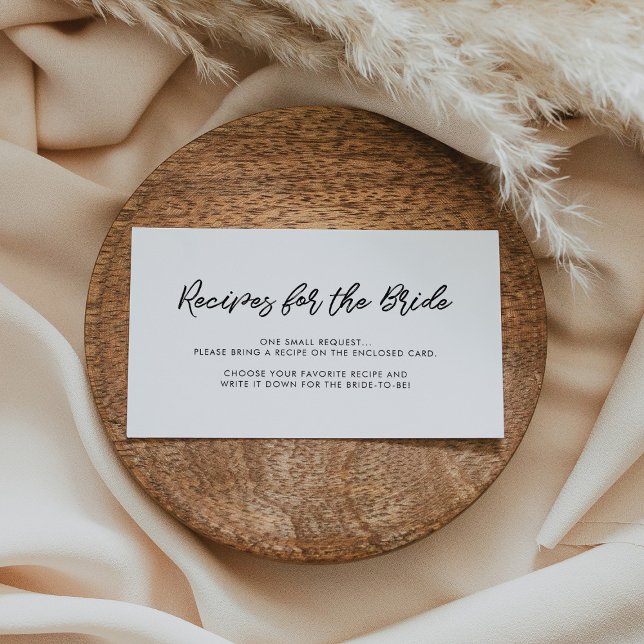 Modern typography Recipe request card (Creator Uploaded)