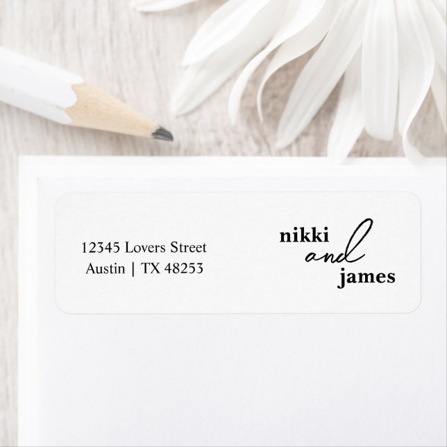 Modern Typography Return Address Labels (Insitu)