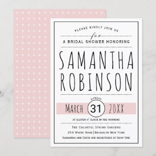 Modern typography sage green wedding bridal shower invitation