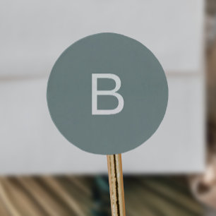 Modern Typography Sage Monogram Envelope Seals