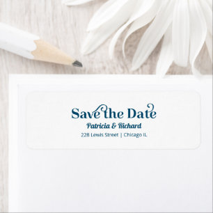 Modern Typography Save The Date Return Address