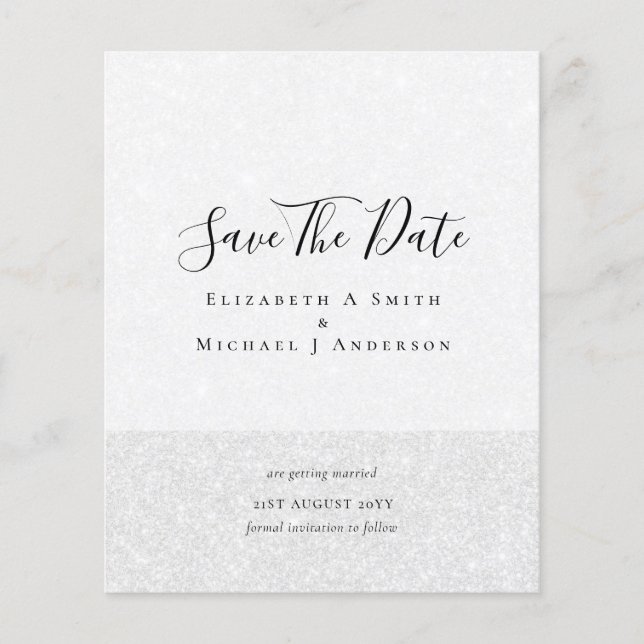 Modern Typography Save The Dates BUDGET Flyer (Front)