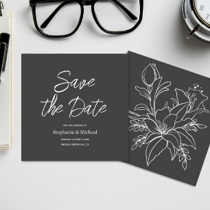 Modern typography - Soft Black Save The Date