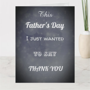 Modern typography style Thank you Father’s Day Card