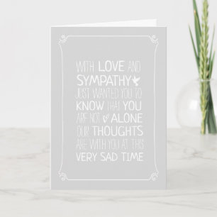 Modern Typography Sympathy Card