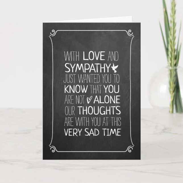 Modern Typography Sympathy Card (Front)