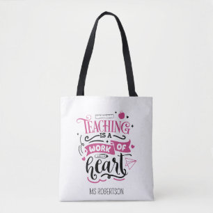 Modern Typography Teacher Thank You Personalized   Tote Bag