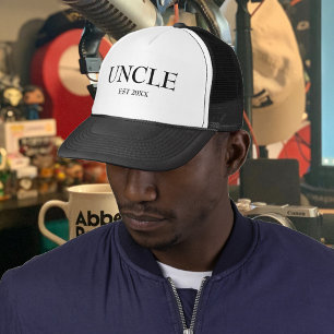 Modern Typography UNCLE Established  Trucker Hat