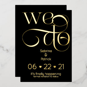 Modern Typography WE DO Save the Date