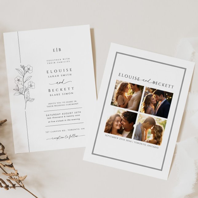 Modern Typography Wedding Invitation With Photo (Creator Uploaded)