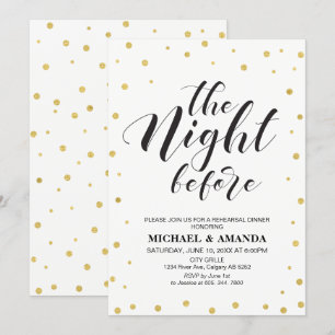 Modern Typography Wedding Rehearsal Dinner Card