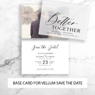 Modern typography wedding save the date BASE CARD