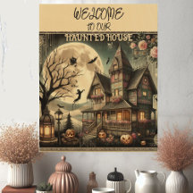 Modern Typography Welcome To Our Haunted House 
