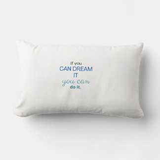Modern typography with elegant script accents lumbar pillow