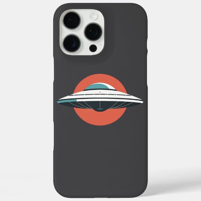 Modern UFO Minimalist Design Case-Mate iPhone Case (Back)
