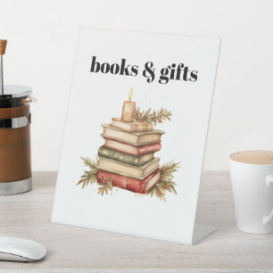 Modern Ugly Sweater Baby Shower Books and Gifts  Pedestal Sign