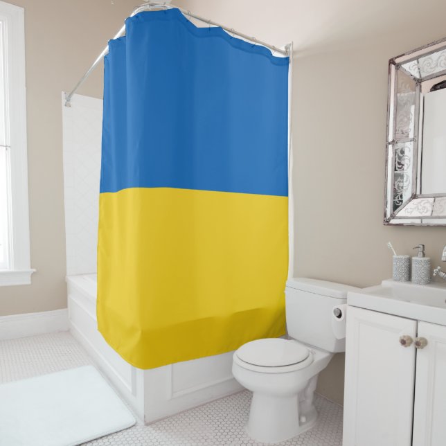 Modern Ukraine Flag Blue Yellow (In Situ)