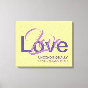 Modern Unconditional Love Christian Canvas Print