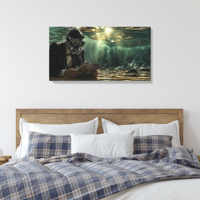 Modern Underwater news Canvas Print (Insitu(Bedroom))