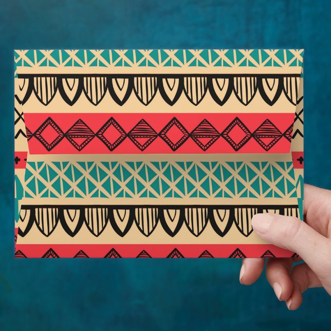 Modern Unique Abstract Boho Pattern Lines  Envelope (Creator Uploaded)