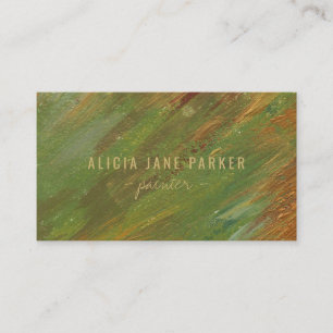 Modern unique abstract elegant artist square business card